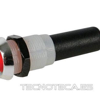 12VCFR. Piloto LED 12VDC intermitente en rojo
