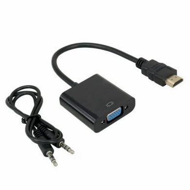 Adaptador conversor HDMI a VGA con audio