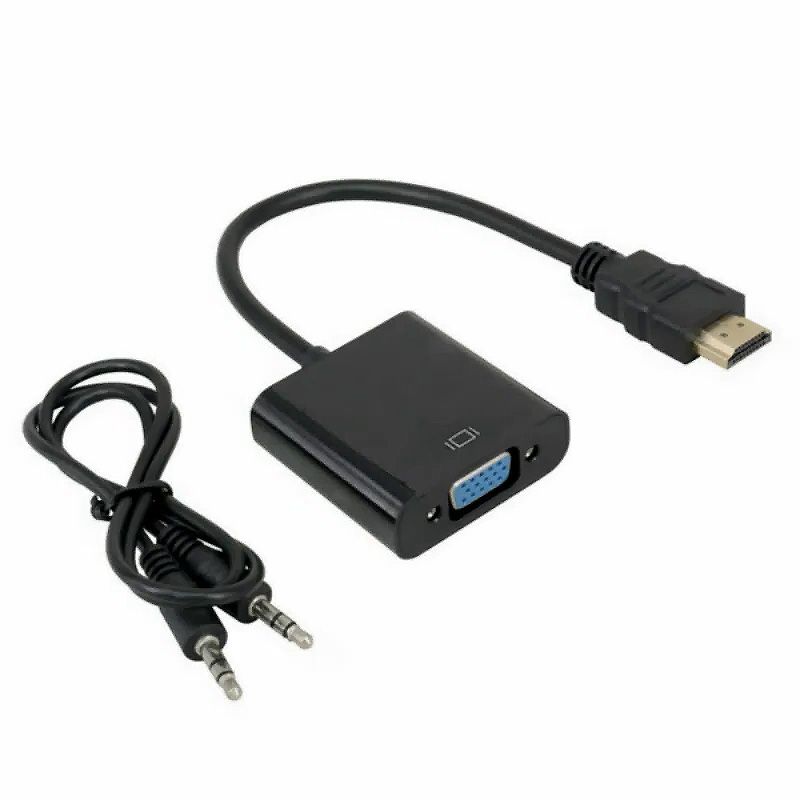 Adaptador conversor HDMI a VGA con audio