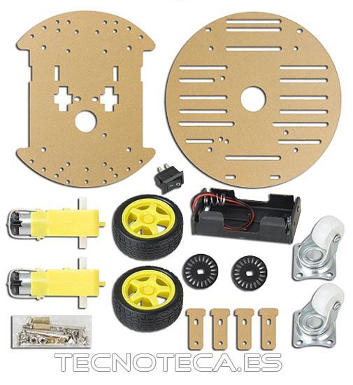 SCHVAR014. Kit chasis de coche con dos ruedas y motores - Imagen 3