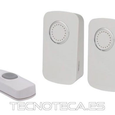 EDMTWR. Juego de dos timbres y un boton ambos a pilas