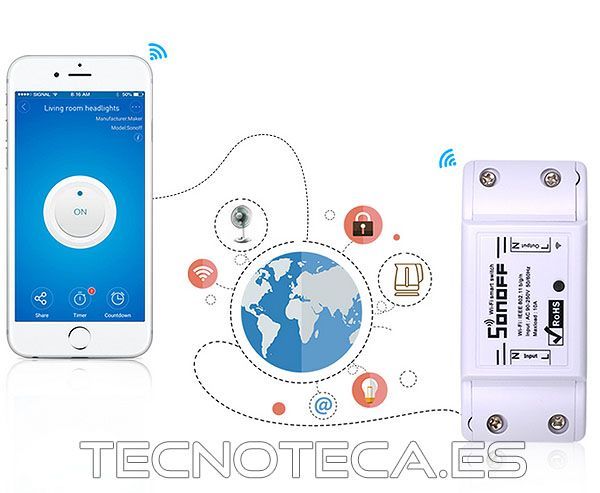 SCHD012. Control remoto WIFI 1 canal 230VAC Alexa - Imagen 2