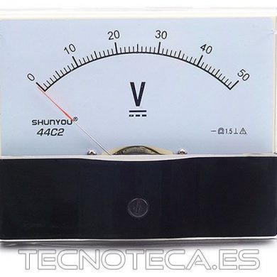 AVM10050. Voltimetro de panel analogico 50VDC