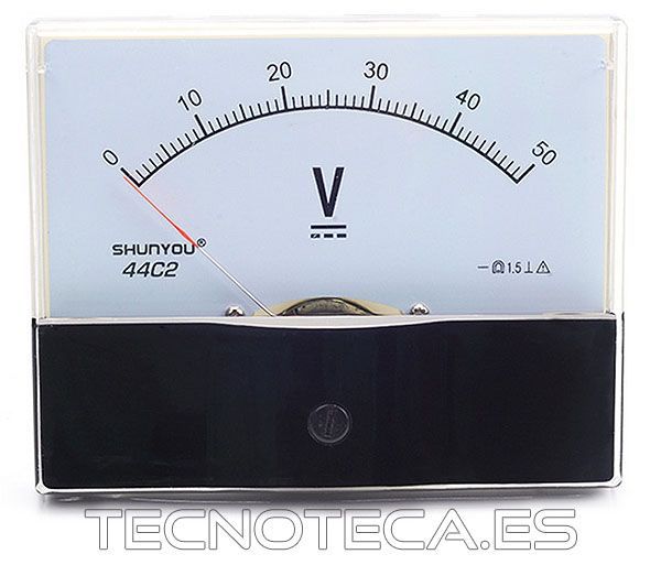 AVM10050. Voltimetro de panel analogico 50VDC