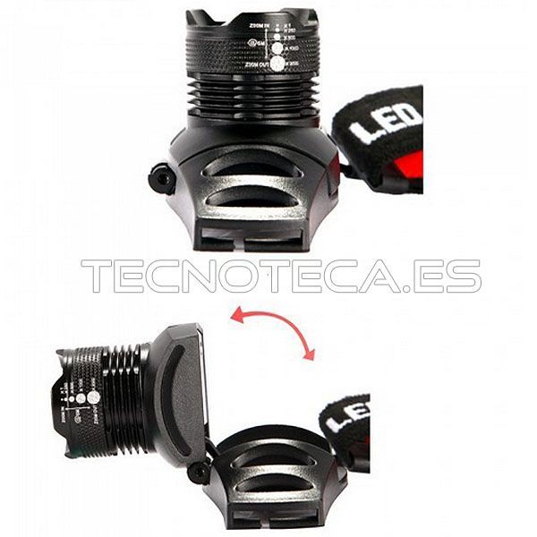 Linterna LED cabeza 600 LUMEN pilas 3xAAA zoom - Imagen 3