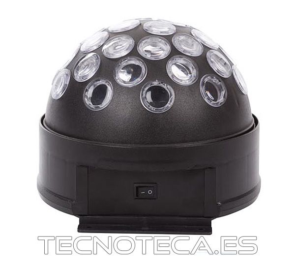 HQPE10008. Bola disco con LEDs RGB 3 x 1 W