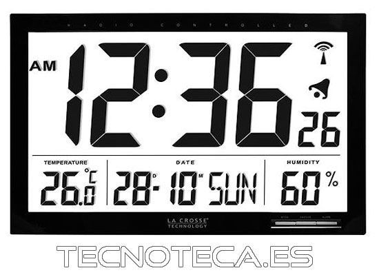 WS8007. Reloj de panel DCF temperatura y humedad