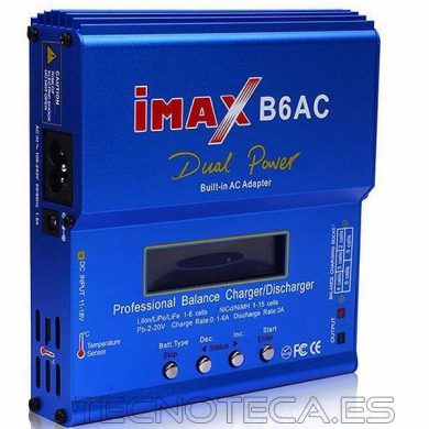 Cargador baterias universal 80W a 230VAC. IMAX B6AC