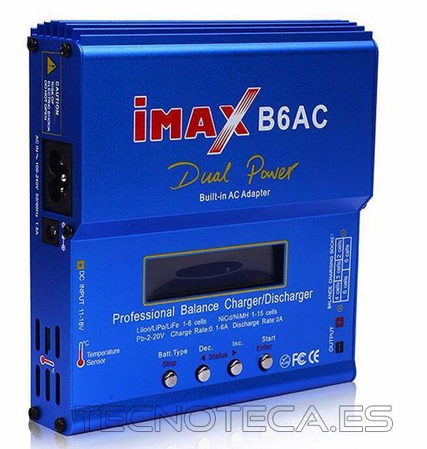 Cargador baterias universal 80W a 230VAC. IMAX B6AC