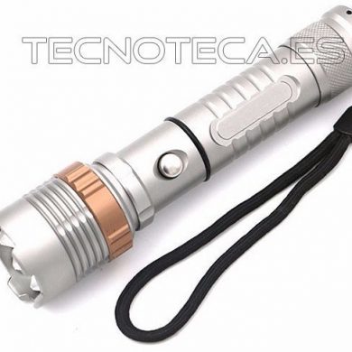 Linterna Led + batería 18650 + 2 cargadores 600 Lumenes