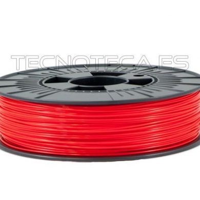PLA175R07. Filamento PLA 1,75 mm rojo 750g