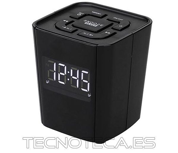 DV-10902. RADIO DESPERTADOR NEGRO