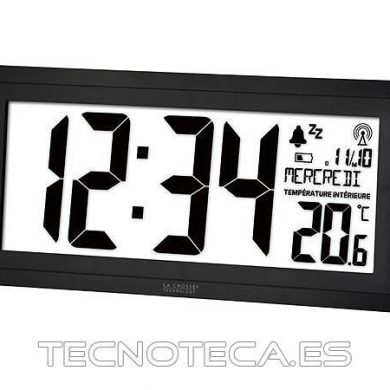 WS8010. Reloj de pared DCF calendario temperatura alarma