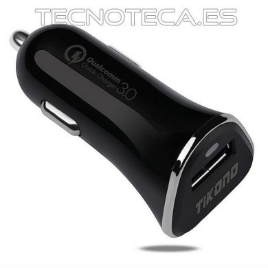 Cargador coche USB 12/24V Qualcomm Quick Charge 3.0