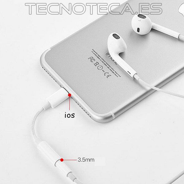 SCHA002. Cable adaptador Lightning a jack 3,5mm - Imagen 2