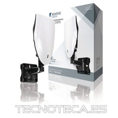 Antena exterior KONIG DVB-T/T2 40dB (KNANOR5002B)