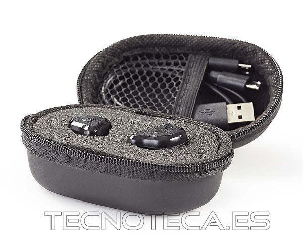 Auriculares inalambricos Bluetooth negro (SWTWS02B) - Imagen 2