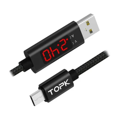 Cable USB a micro USB con amperímetro y voltímetro