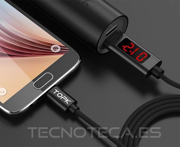 Cable USB a micro USB con amperímetro y voltímetro - Imagen 3