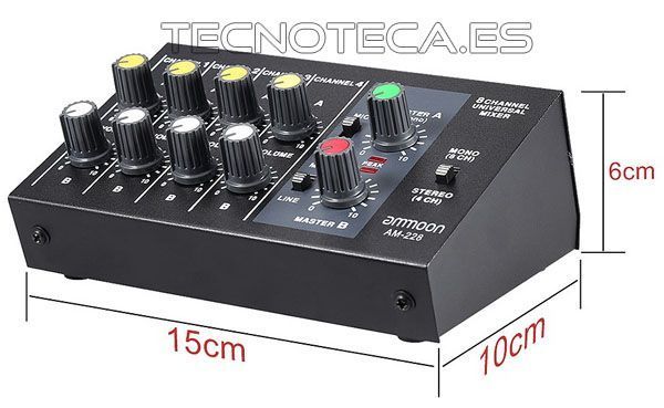 AM-228. Mesa de mezclas LINEA+MICRO 8 CANALES - Imagen 3