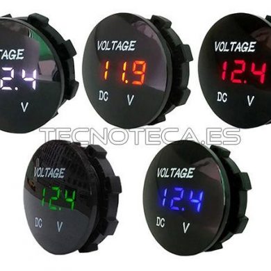 Voltimetro panel digital redondo Led en rojo