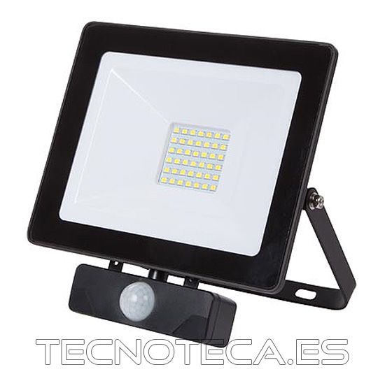 LEDA6003NW-BP. Proyector Led con PIR neutro 30W negro