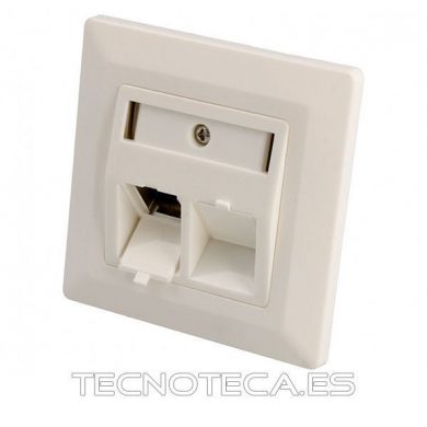 CON088. Panel frontal para empotrar RJ45 X2 KEYSTONE