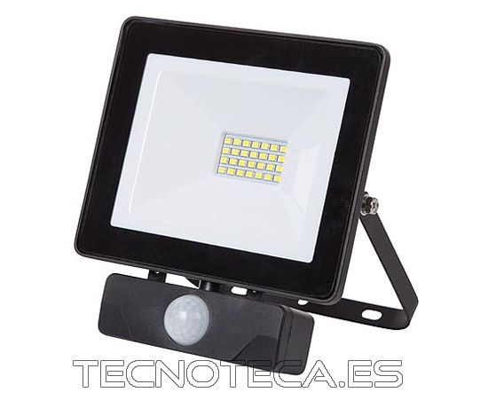 LEDA6002NW-BP. Proyector Led con PIR neutro 20W negro