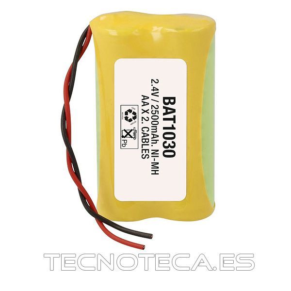 BAT1030. Pack Bateria recargable 2,4V/2.500mAh NI-MH