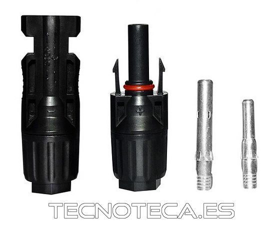 Conector solar para cables de 2,5-4-6 mm 30A. MC4