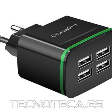 SCH0504. Cargador cuatro puertos USB 230VAC/5V 4A