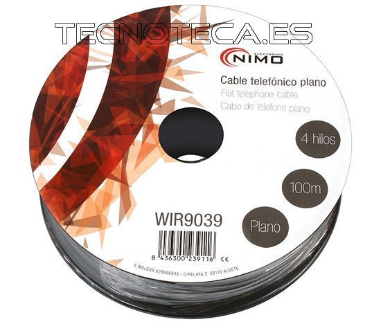 WIR9039-1. Cable telefonico 4 hilos negro 1m - Imagen 2