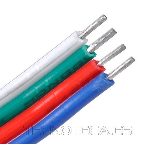 Pareja cable para tira de LED macho y hembra RGB 10cm - Imagen 4
