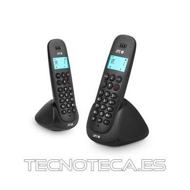 SPC 7312N. Dúo de teléfonos inalámbricos en negro