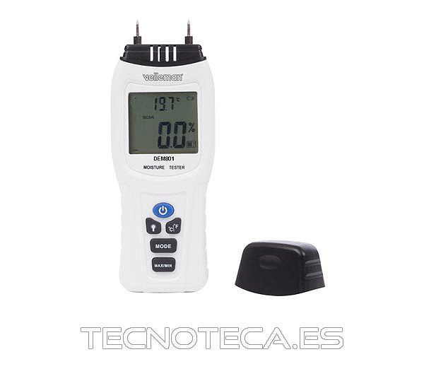 DEM801. Medidor de humedad de materiales con termometro
