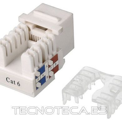 CON924. Conector KEYSTONE RJ45 CAT6 UTP hembra 90º