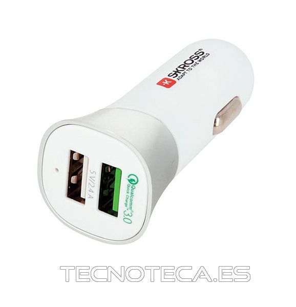 SKR2900615. Cargador de coche rapido USB doble QC3.0