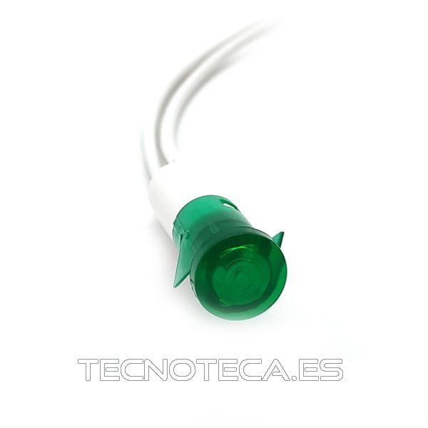 PILOTO LED 10.5MM 230V VERDE