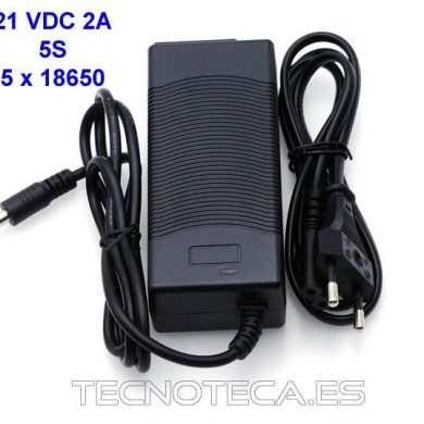 Cargador baterias LI-ON 5X18650 21V 5S