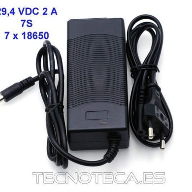 Cargador baterías LI-ON 7X18650 29,4V 7S