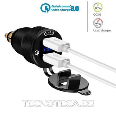 SCHCAR017. Cargador USB mechero moto BMW