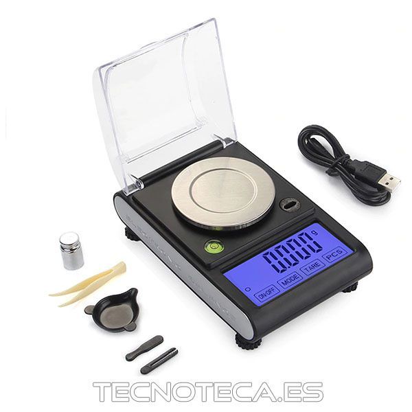 SCHVAR022. Balanza de precision digital 50g 0,001g - Imagen 3