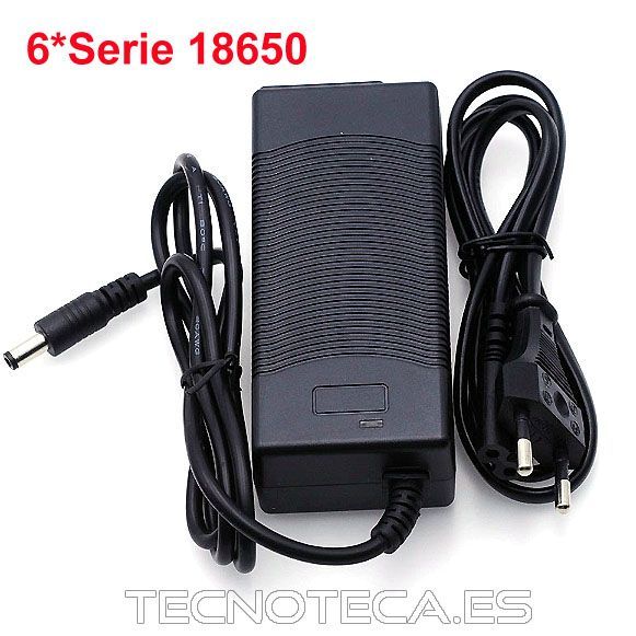 Cargador baterias LI-ON 6 serie 18650