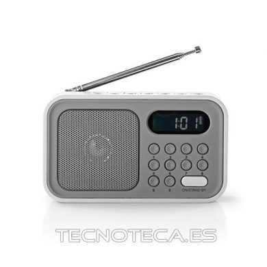 RADIO DESPERTADOR 2,1W GRIS. RDFM2200