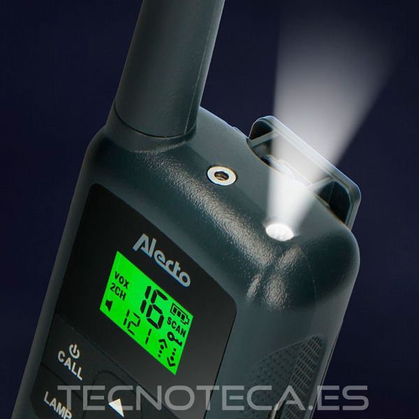 WALKIE038. WALKIE ALECTO 16 canales + base - Imagen 3