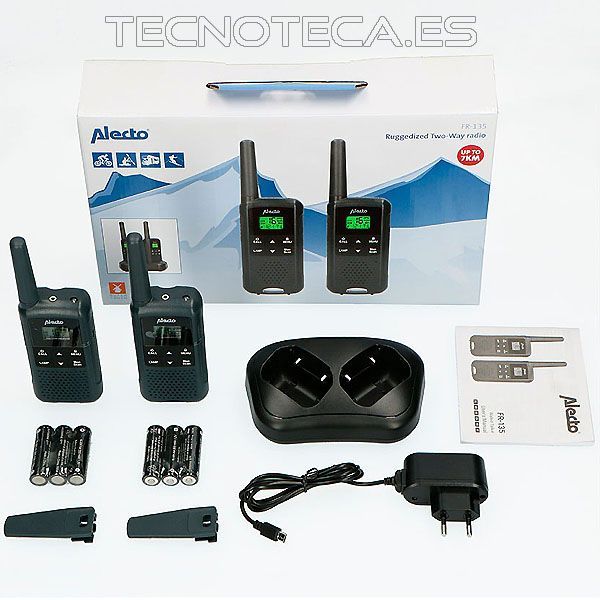 WALKIE038. WALKIE ALECTO 16 canales + base - Imagen 2