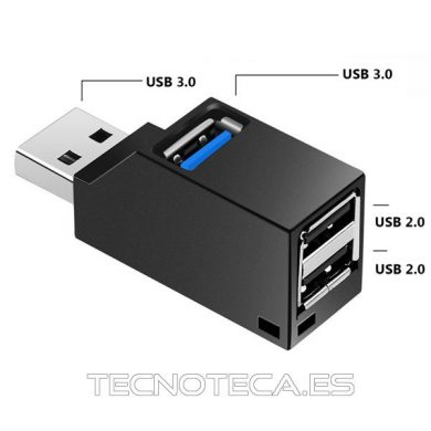 HUB USB3.0 1 a 1 USB3.0 y 2 USB2.0 miniatura