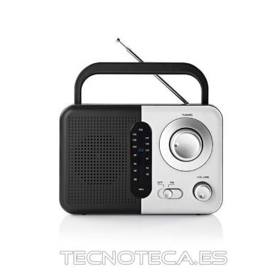 RADIO FM 2,4W BLANCO Y NEGRA. RDFM1300