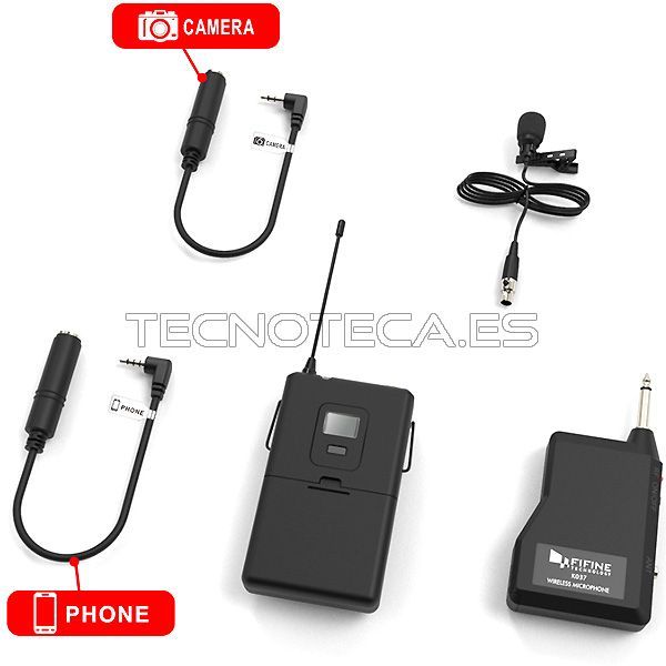 Kit microfono de petaca INALAMBRICO UHF 20 C - Imagen 2
