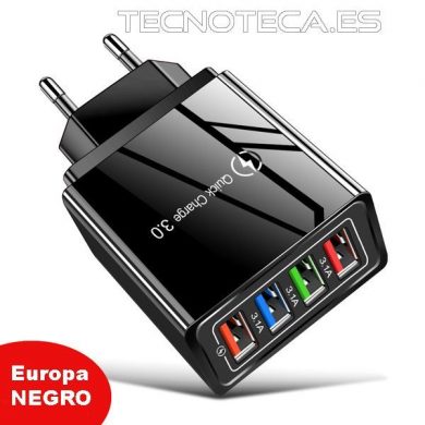 Cargador rapido USB 3 X 3.1A + 1 USB QC3.0